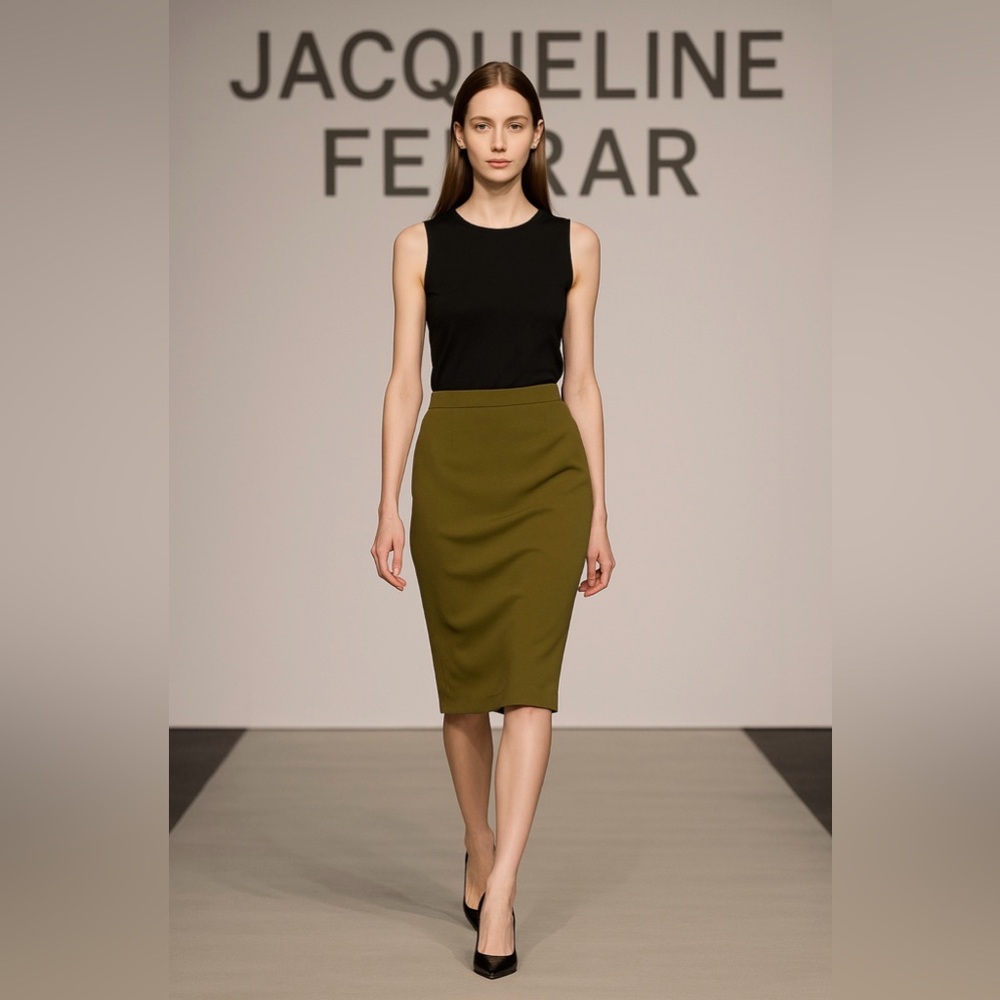 Jacqueline Ferrar Olive Pencil Skirt